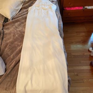 White floor length white gown